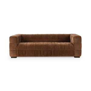 Afeela Upholstered Sofa - Bronze, Polyester & Wood