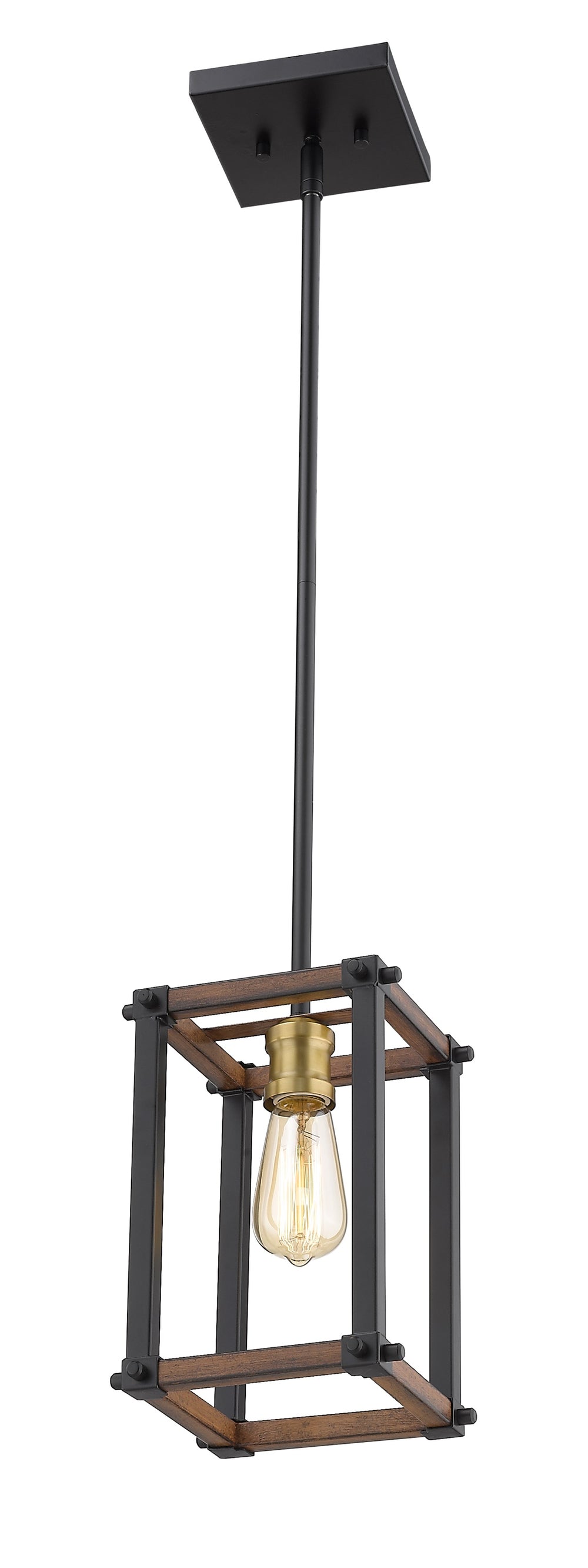 Kirkland 1 Light Mini Pendant in Rustic Mahogany Finish