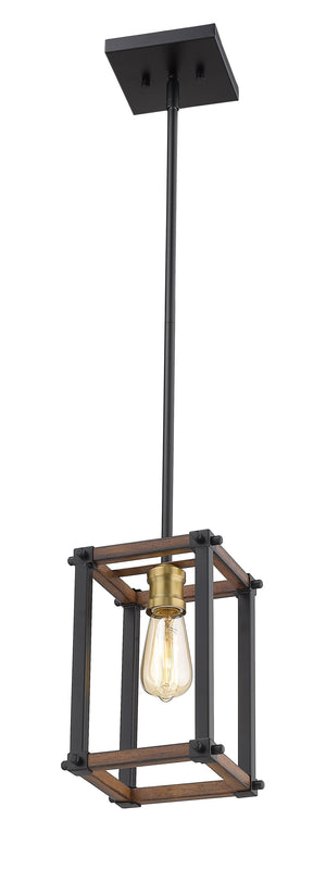 Kirkland 1 Light Mini Pendant in Rustic Mahogany Finish