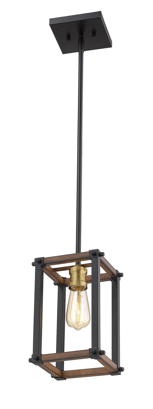 Kirkland 1 Light Mini Pendant in Rustic Mahogany Finish