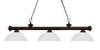 Riviera 3 Light Billiard Light in Bronze Finish
