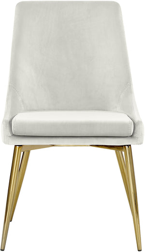 Lynette Dining Chair In Cream Velvet