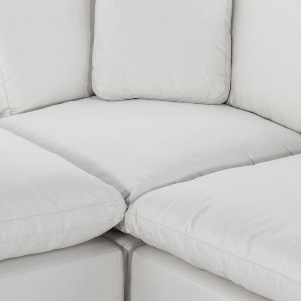 Stevie 3Pc Laf Sec Sofa W/Ottoman In Ivory