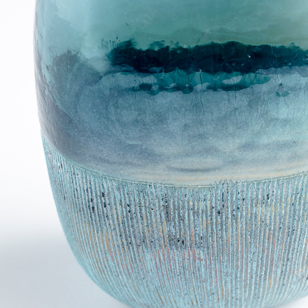 Large Cape Caspian Vase in Blue