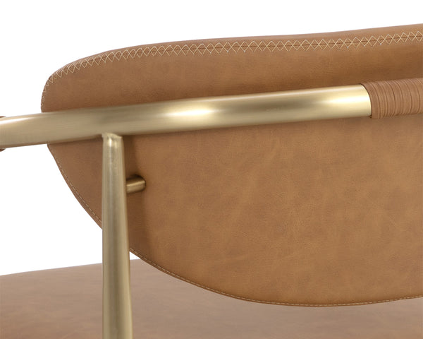 HELOISE LOUNGE CHAIR - MILLIKEN COGNAC