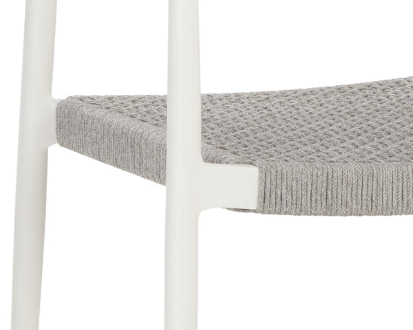 NAVA STACKABLE DINING ARMCHAIR - WHITE