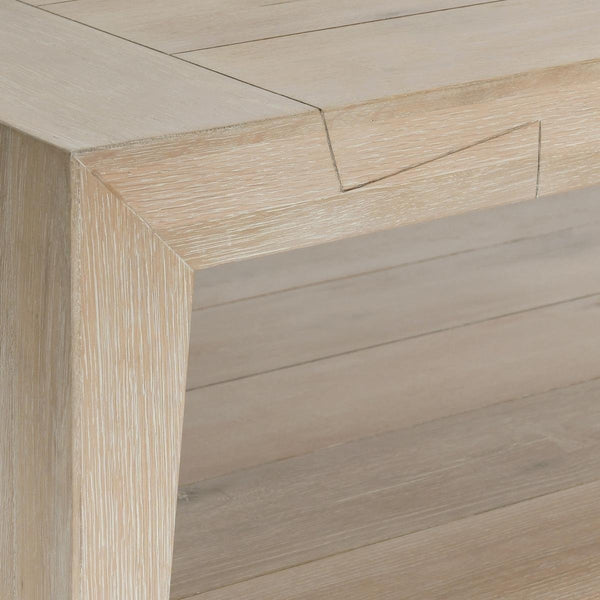 Troy Solid Wood Rectangle Coffee Table - Aged Cream