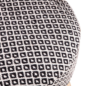 Marrakech 24" Upholstered Handloom Durry Stool