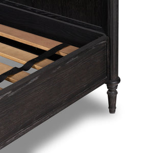 Toulouse Bed In Distressed Black In King