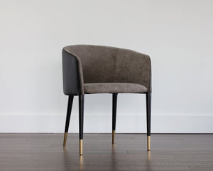 Asher Dining Chair - Sparrow Grey / Napa Black