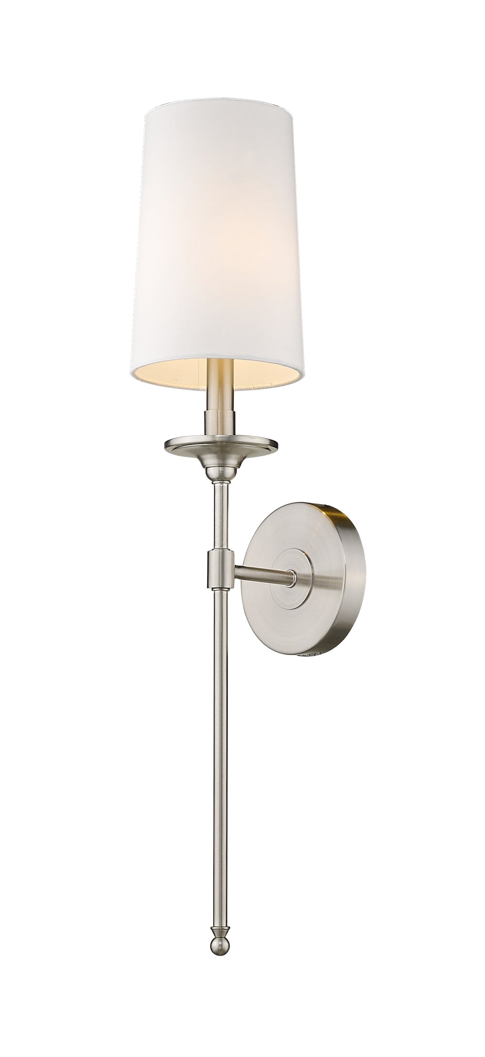 Emily 1 Light Wall Sconce in Brushed Nickel Finish