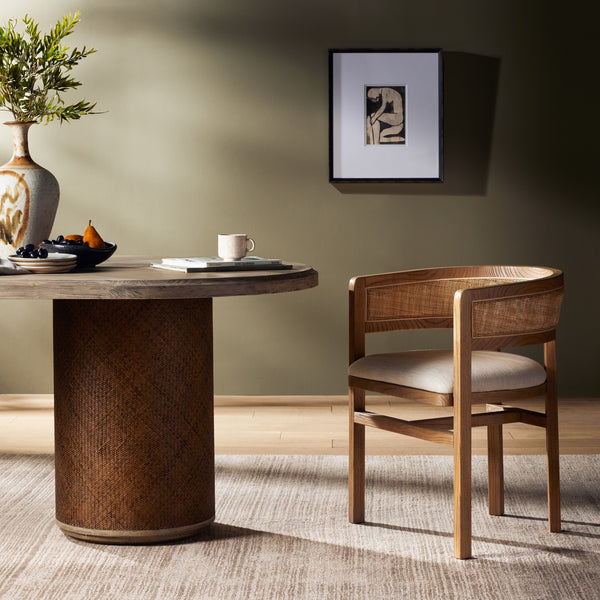 Cordoba Dining Armchair In Bergamo Parchmnt