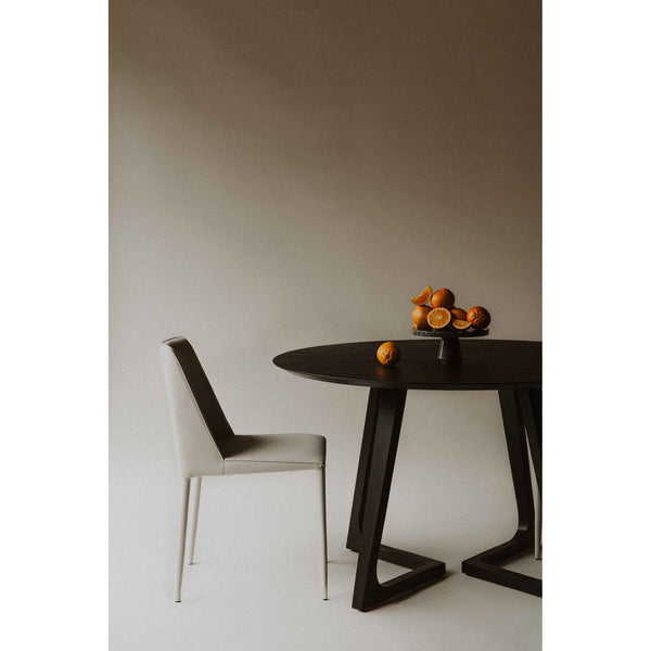 Moe's Godenza Round Dining Table Black Ash Wood