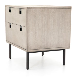 Carly 2 Drawer Nightstand In Grey Wash