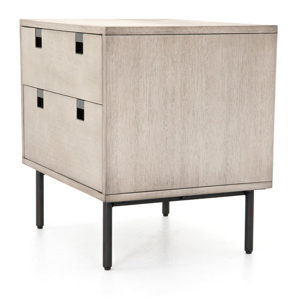 Carly 2 Drawer Nightstand In Grey Wash