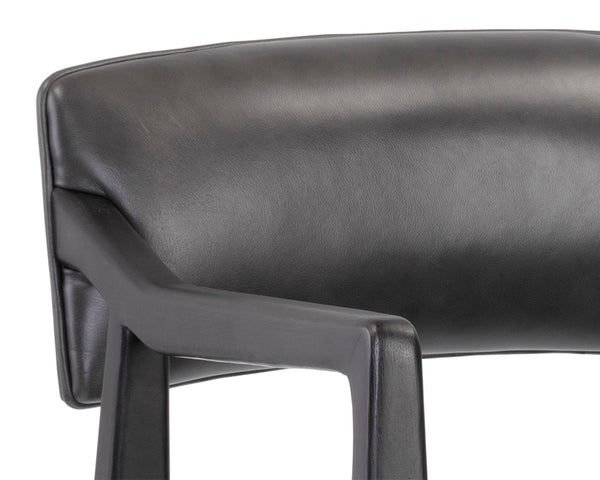 KEAGAN COUNTER STOOL - BRENTWOOD CHARCOAL LEATHER