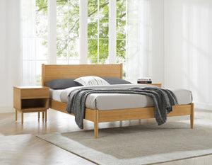 Ria Eastern King Platform Bed, Caramelized
