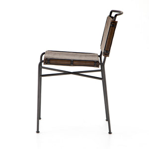 Wharton Dining Chair In Distressed Brown