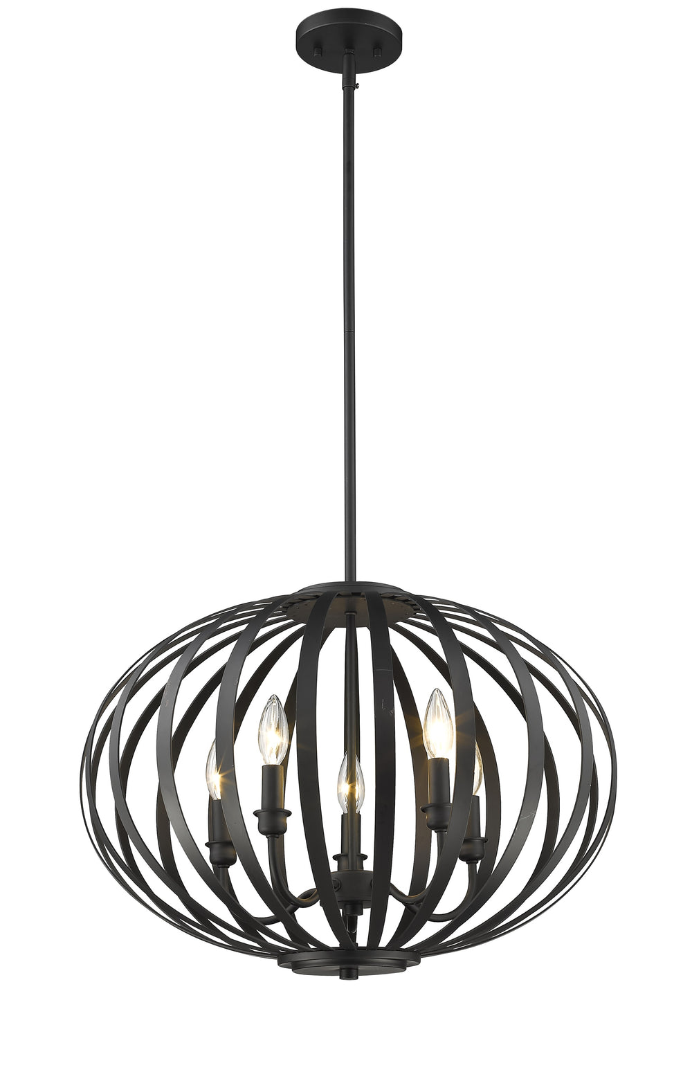 Moundou 5 Light Pendant in Bronze Finish