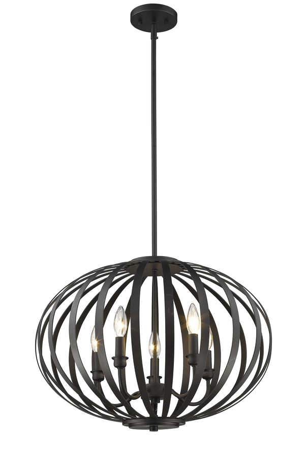 Moundou 5 Light Pendant in Bronze Finish