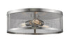 Meshsmith 3 Light Flush Mount in Brushed Nickel Finish