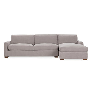 Coburn Right Chaise Sofa in Elite-Gray Upholstery