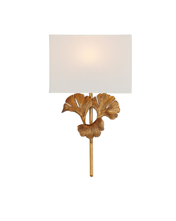 Gingko Gold Wall Sconce In Chinois Antique Gold Leaf