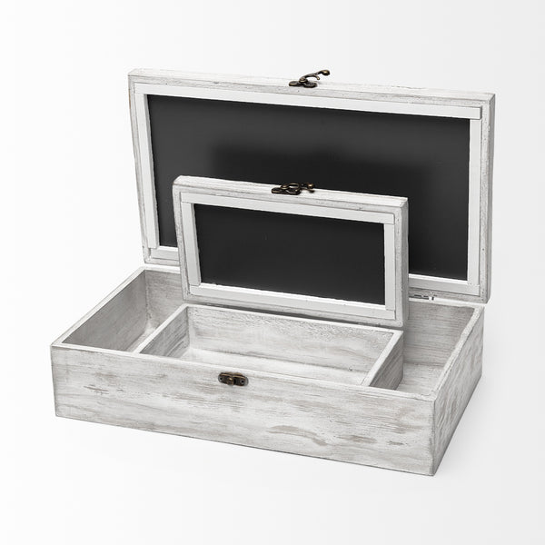 Floribundus (Set of 2) Off-White Decorative Boxes