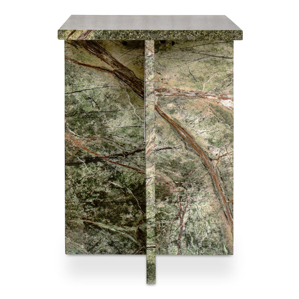 Moe's Blair Accent Table in Rainforest Green Marble
