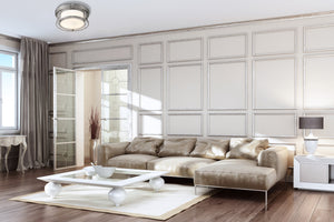 Willow 3 Light Flush Mount in Brushed Nickel Finish