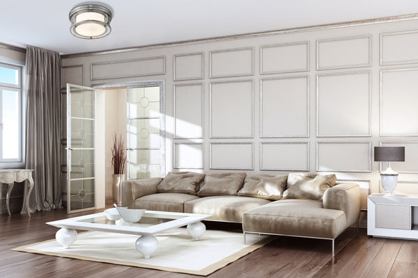 Willow 3 Light Flush Mount in Brushed Nickel Finish