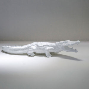 Resin Crocodile, White