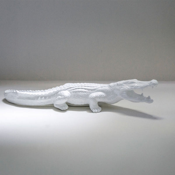 Resin Crocodile, White