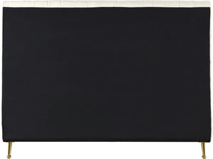 Marcos King Bed In Cream Velvet