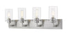 Savannah 4 Light Vanity in Brushed Nickel Finish