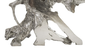 Freeform Console Table B, Silver Leaf