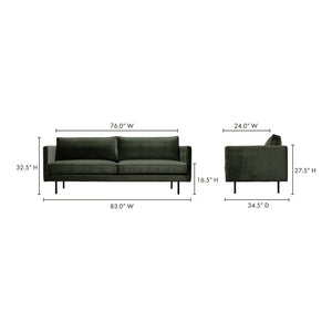 Raphael Sofa Dark Green - Mid-Century Modern Design
