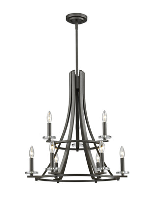 Verona 9 Light Chandelier in Bronze Finish