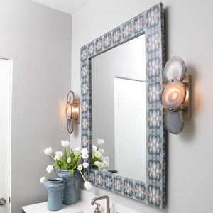 Rorschach Wall Mirror, Indigo Blue Lacquer
