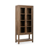Kharga Reclaimed Wood Tall Cabinet with Glass Doors