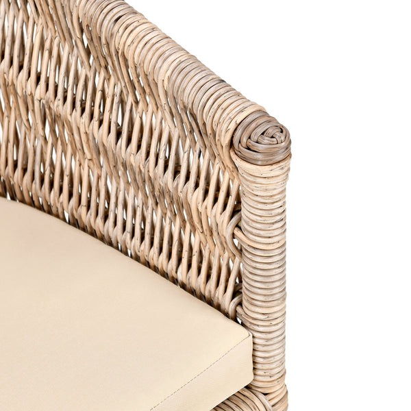 Collins Outdoor Dining Chair in Natural Wood & Sand