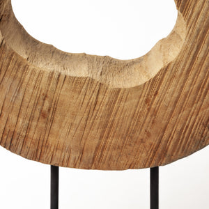 Ironwood II (Small) 13L x 4W Natural Wooden Circular Object