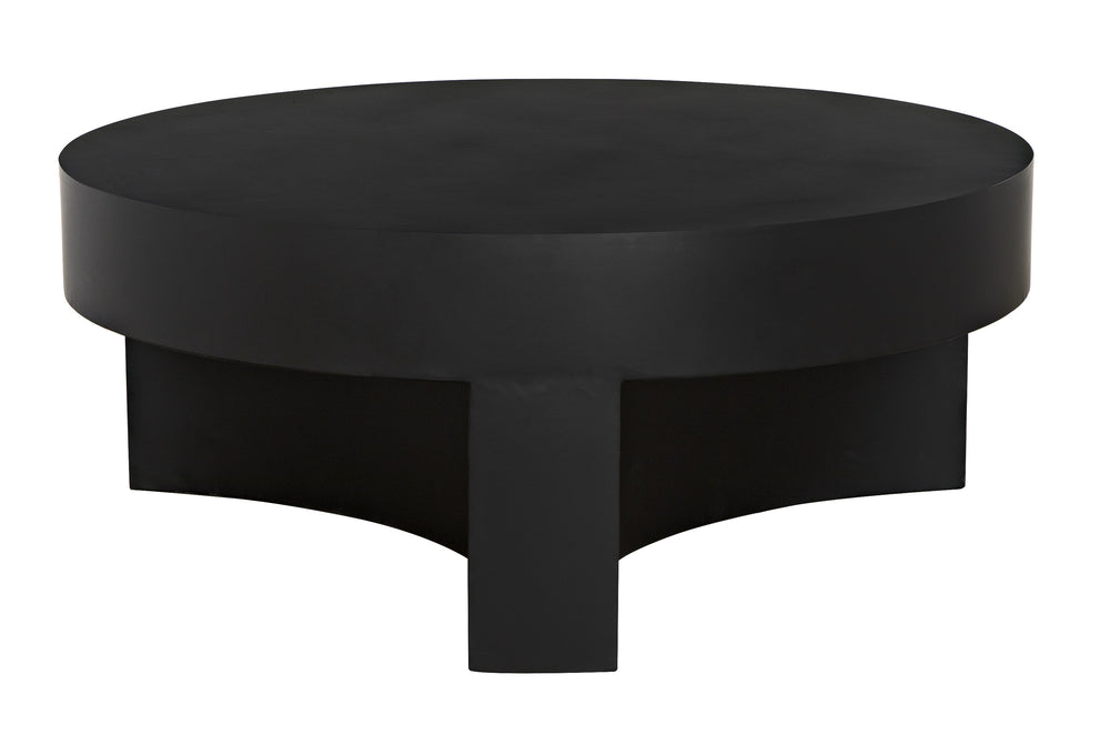 Steward C Industrial Steel Coffee Table in Matte Black