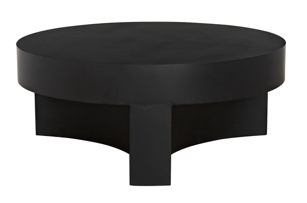 Steward C Industrial Steel Coffee Table in Matte Black