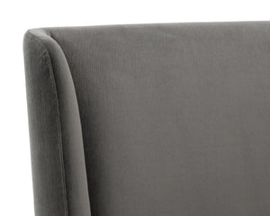 AMITA WHEELED DINING CHAIR - PICCOLO PEBBLE