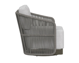 ALLARIZ SWIVEL ARMCHAIR - WARM GREY - GRACEBAY LIGHT GREY