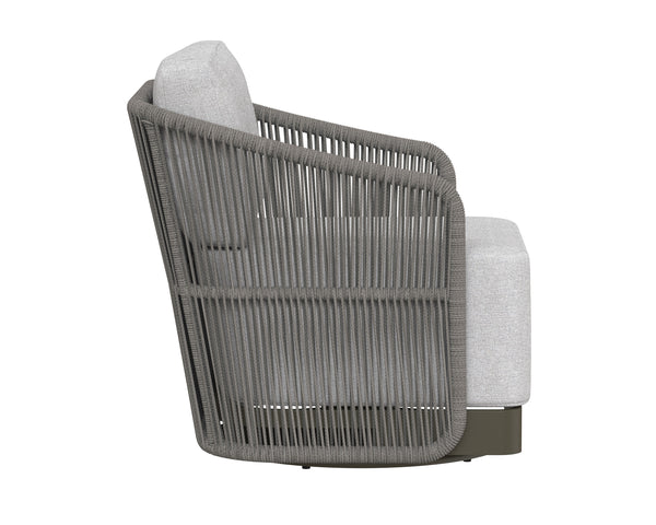 ALLARIZ SWIVEL ARMCHAIR - WARM GREY - GRACEBAY LIGHT GREY