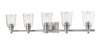 Bohin 5 Light Vanity in Brushed Nickel  Finish