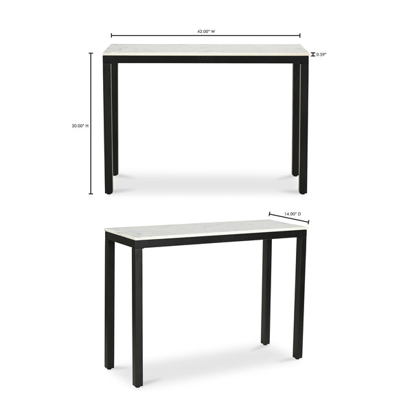 Parson Marble Console Table with Iron Frame