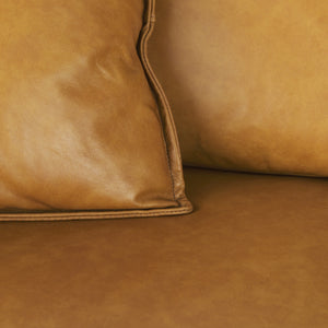 D'Arcy 88.0L x 37.0W x 34.0H Tan Leather Sofa